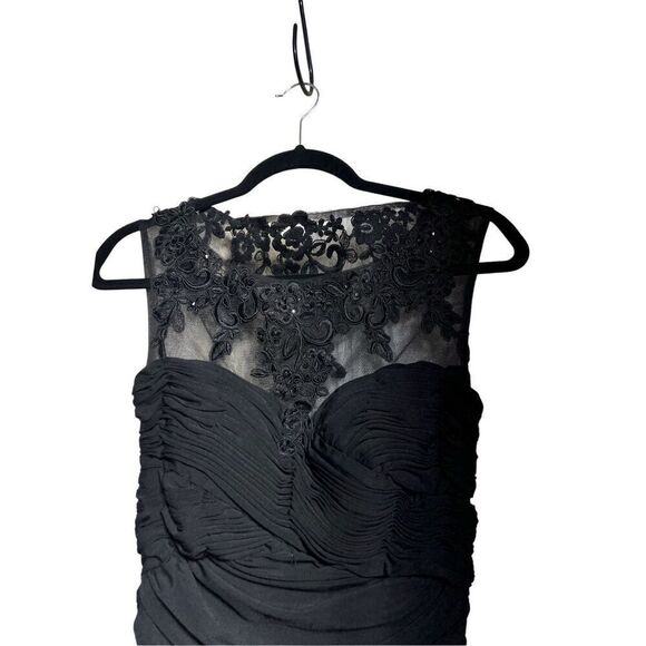 Alyce Designs Little Black Dress Cocktail After 5 Sexy Ruched Dress size XS - Picture 2 of 4